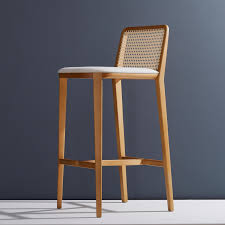 Minimal Style Solid Wood Stool Textiles Or Leather Seatings Caning Backboard In 2020 Wood Stool Stool Solid Wood Chairs