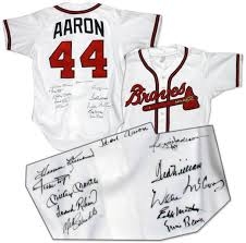 Hank Aaron Atlanta Braves Jersey Signed by The 500 Homerun Club with  Mantle, Mays, Williams, McCovy and more. Rare