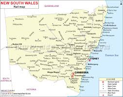 New south wales colouring sheet. New South Wales Rail Map