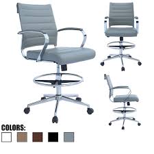 We recommend these 11 reliable standing desk stools & chairs on the market to help you with active sitting. Retired Drafting Chair With Arms Stools For Counter Height Bar Office Wheels Pu Leather Rest Tilt Swivel For Work Office Desk Overstock 25860975