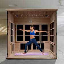 Float + yoga + pilates + meditation + infrared sauna + massage. Galaxy 8 Person Wheel Chair Accessible Yoga Ultra Low Emf Commercial Far Infrared Sauna Celebration Saunas Infrared Saunas Best Quality Home Saunas