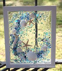 Beach Art Beach Resin Art Shell Art Seashell Art Seaglass Seaglass Window Beach Glass Beach Window Framed Beach Art Beach Decor Sea Glass Window Art Glass Window Art Sea Glass Art