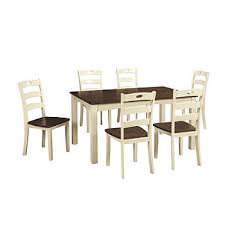 We have tables for every style preference and space restrictions, from large farmhouse tables to small, simple tables. Signature Design By Ashley Milford 7 Piece Rectangular Dining Set Color White Brown Jcpenney