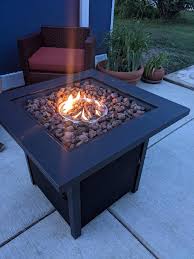 The firepit has a very practical design that has been designed to emphasise functional elegance. Belavi Gas Fire Table Aldi