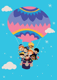 Bright Color It S A Small World Children Balloon Clouds Etsy Small World Disneyland Nursery Art Prints Disney Art