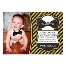 1st Birthday Thank You Gift Ideas Mr Onederful Birthday Thank You Card Zazzle Com Birthday Invitations Birthday Thank You Cards First Birthday Invitations