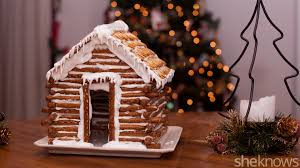 To embrace the autumn look, add mellowcreme or jelly pumpkins. How To Make An Edible Snow Covered Pretzel Log Cabin Sheknows