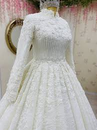 3 Boyutlu Lez Dantelli Kristal Islemeli Tesettur Gelinlik Tul Gelinlikler Sifon Gelinlikler Gelinlik