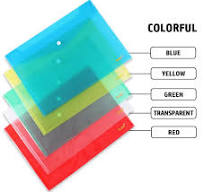 OEM Foska Snap Button Closure Transparent Color Plastic A4 ...