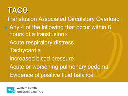 Image result for Transfusion Associated Circulatory Overload
