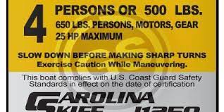 In addition, there must be a maximum horsepower shown for the engine on outboard boats. Q A Can I Have 9 People On A Boat Rated For 7