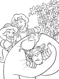 Monkey abu prince ali and jasmine in the background of the moon. Online Coloring Pages Abu Coloring Aladdin And Jasmine Abu And Genie Disney Coloring Pages
