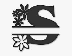 Download Flower Split Monogram S Free Split Monogram Svg Letter S Hd Png 2160720 Png Images Pngio