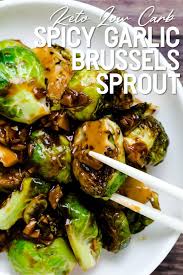 Spicy Garlic Sauteed Brussels Sprout Lowcarbingasian Recipe In 2020 Brussel Sprouts Spicy Brussels Sprouts Recipe Sprout Recipes