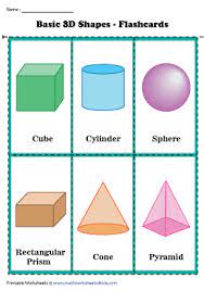 3d Shapes Charts In 2021 Shape Chart 3d Shapes Chart Color Flashcards