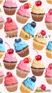 Berry Cupcakes Happy Birthday Cupcakes Wallpaper Happy Birthday Happy Birthday Images