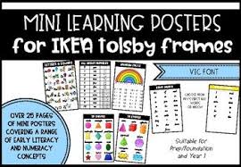 Mini Learning Posters Ikea Tolsby Frames Vic Font Learning Poster Literacy And Numeracy Digraph