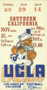 Football Art Made From An Authentic 1944 Ucla Vs Usc Football Game Ticket Wonderful Father S Day Gift Usc Football Game Gifts For Football Fans Usc Football