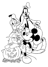 When it gets too hot to play outside, these summer printables of beaches, fish, flowers, and more will keep kids entertained. Halloween Disney Characters Coloring Page For Kids Printable Free Happy Halloween Coloing 4kids Com