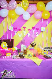 Tweets Dessert Buffet Tweety Bird Baby Shower Bird Baby Shower Bird Birthday Parties Baby Shower