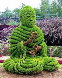Magnifique Bouddha Dans Un Parc Au Canada Jardins Botanique Topiaire Art Des Jardins