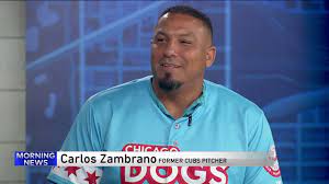 He played in major leag. Former Cubs Pitcher Carlos Zambrano Makes Comeback With Chicago Dogs Youtube