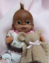 Reborn OOAK Baby Orangutan Monkey Girl Emma Denise Pratt Bindi Kit