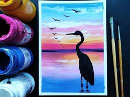 Easy Poster Colour Painting For Beginners Acrylic Painting Step By Step Youtube Poster Color Painting Acrylic Painting For Beginners Poster Colour