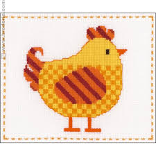 Broderie Point De Croix Gaie Petite Poule Vervaco Ve 0148257 La Maison Du Canevas Et De La Brod La Maison Du Canevas Point De Croix Broderie Point De Croix
