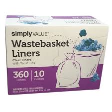 Check spelling or type a new query. Simply Value Wastebasket Liners Clear With Twist Ties 10 Gal Instacart