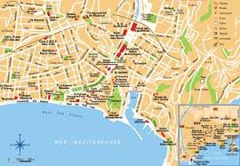 Stora sjöar, floder, städer, vägar, landsgränser, kustlinjer och omgivande öar visas alla på kartan. Trevlig Stad Karta Pdf Nice Frankrike Stadskarta Provence Alpes Cote D Azur Frankrike