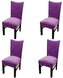 Amazon Com Homiest 4 Pcs Velvet Spandex Stretch Dining Room Chair Cover Removable Chair Slip Slipcovers For Chairs Dining Room Chair Covers Dining Room Chairs