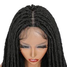 Front Box Braided Wigs with Baby Hair Super Long Synthetic Braids Wig for  Black X-tress Faux Locs Full Lace Women Swiss Lace| Alibaba.com