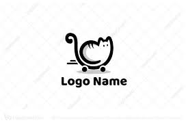 cat shopping cart logo shopping cart logo cart logo logo design inspiration creative