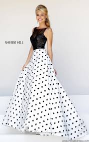 Sherri Hill Black Dots Prom Dress Vestidos De Noche Elegantes Vestidos De Fiesta Vestido De Baile