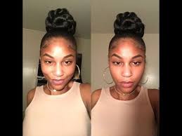 Sleek Top Knot Bun Using Kanekalon Hair Youtube Kanekalon Hairstyles Black Hair Updo Hairstyles Braided Bun Hairstyles