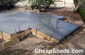 Concrete Slab Ramp Backyard Sheds Concrete Sheds Concrete Patio