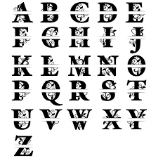 Download Split Letter Alphabet Svg