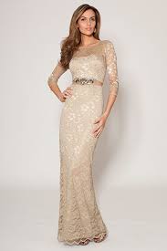 3 4 Sleeve Gold Lace Gown Teri Jon Mother Of Groom Dresses Mother Of The Bride Dresses Mother Of The Bride Dresses Long