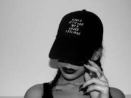 Kanye Attitude Drake Feelings Black Dad Hats Mens Fashion Edgy