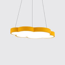 Cloud Shape Led Hanging Pendant Lights Kids Room Metal 1 Light Pendant Lamp In Acrylic Beautifulhalo Com