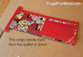 You can fit the checkbook in this, and the register. How To Make A Duct Tape Wallet Frugal Fun For Boys And Girls