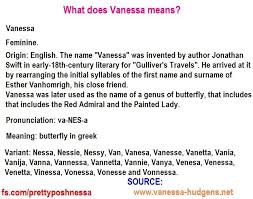 Name Meaning Of Vanessa Names With Meaning Names Family Quotes