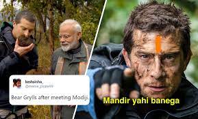 The fastest meme generator on the planet. Pm Narendra Modi S Adventure With Bear Grylls In Man Vs Wild Inspires Wild Memes Culture