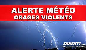 L'avertissement vaut ainsi de 12h00 à 23h00. Alerte Meteo Orages Violents Actualites Zone911 Media Collaboratif