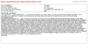 Obstetrician And Gynecologist Cover Letter | Cover Letters Templates ...