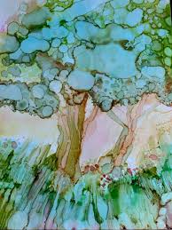 It's plastic!on the flip side, canvas is ultra porous! Green Trees Catharine Gallagher Greatgalleries Com