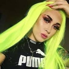 Bright Color Neon Yellow Lace Front Wig Yellow Green Wigs for Women  Realistic Synthetic Wig with Natural Hairline Fluorescent Yellow Hair for  Party Cosplay Queen Makeup Gift Wig 24 Inch : Amazon.ca: