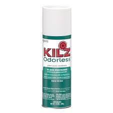 Cleans up with soap and water; Kilz Odorless Oil Based Interior Primer Spray Daycon