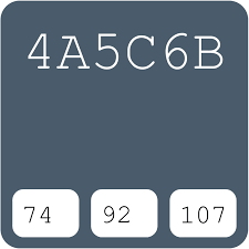 I can't choose between two colors to paint my room. 4a5c6b Hex Farbcode Schemas Farben Farbpaletten Passende Lackfarben